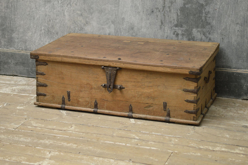 18th Century Anglo Indian teak trunk coffee table