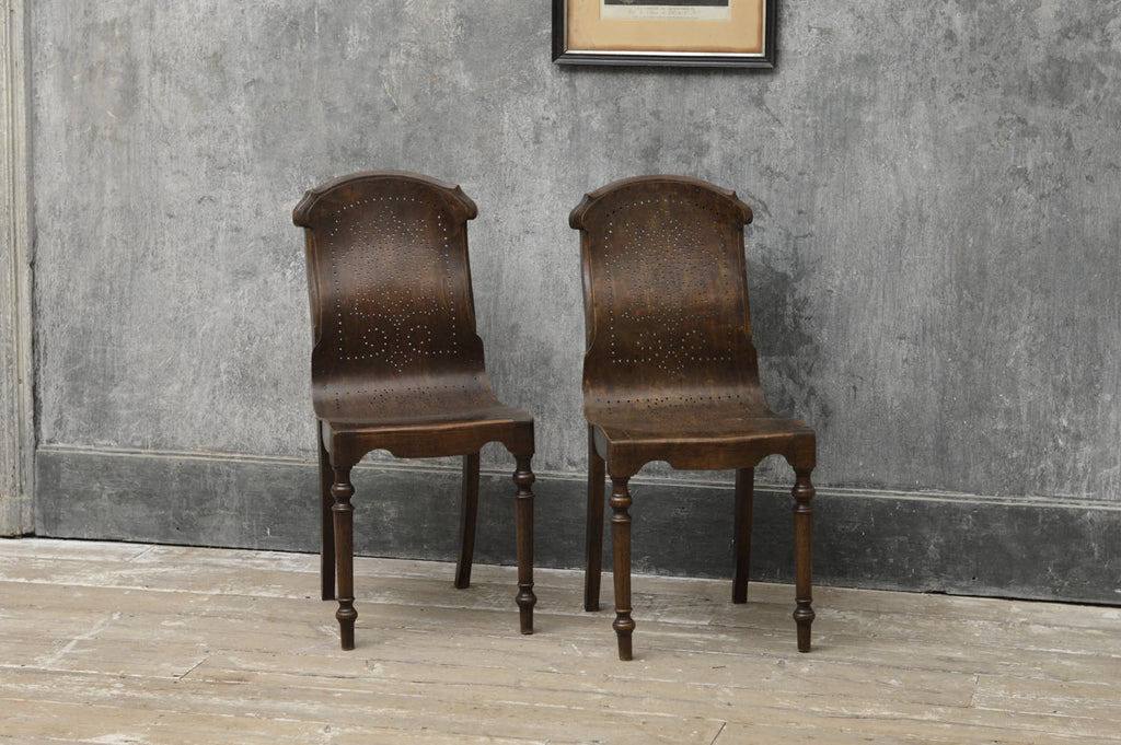 Pair of French 19th Century pierced bentwood chairs