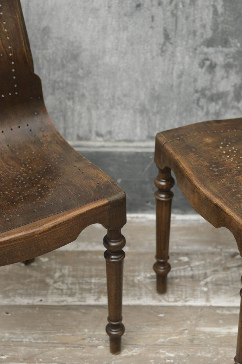 Pair of French 19th Century pierced bentwood chairs