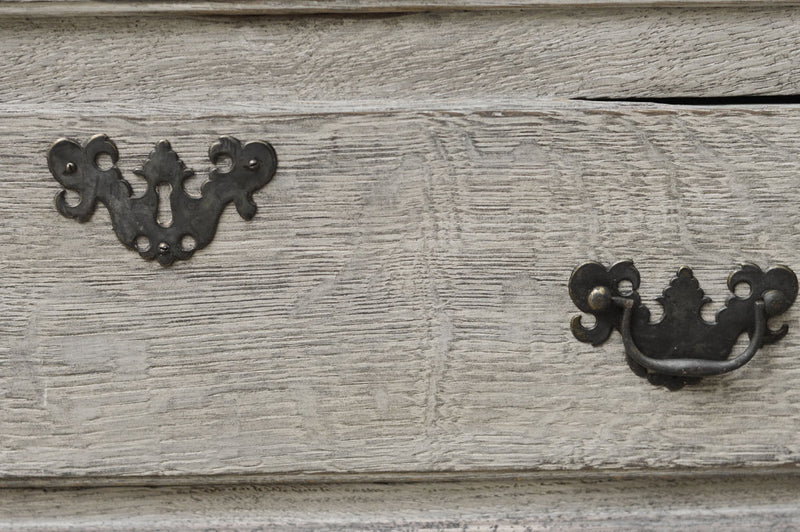 George II  painted oak livery cupboard