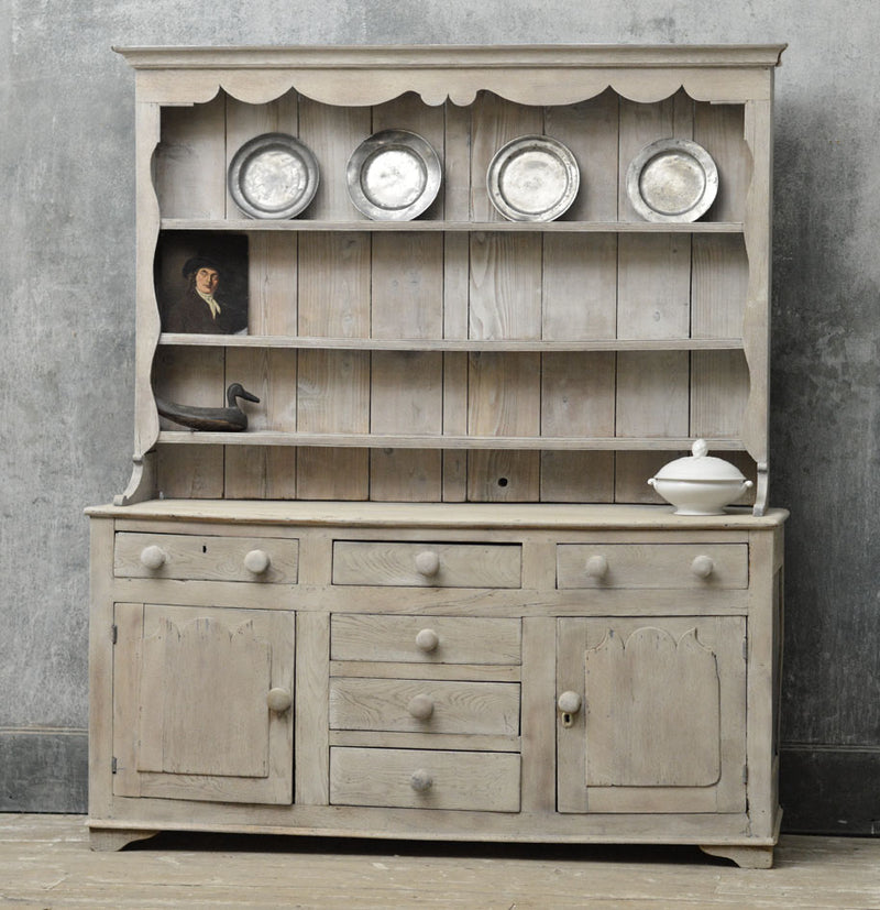 English 18th Century painted country dresser