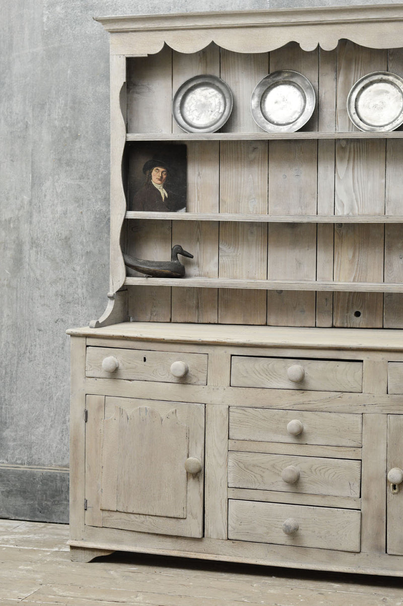 English 18th Century painted country dresser