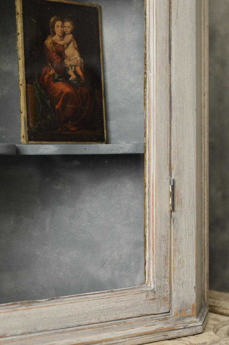 English Georgian corner display cabinet