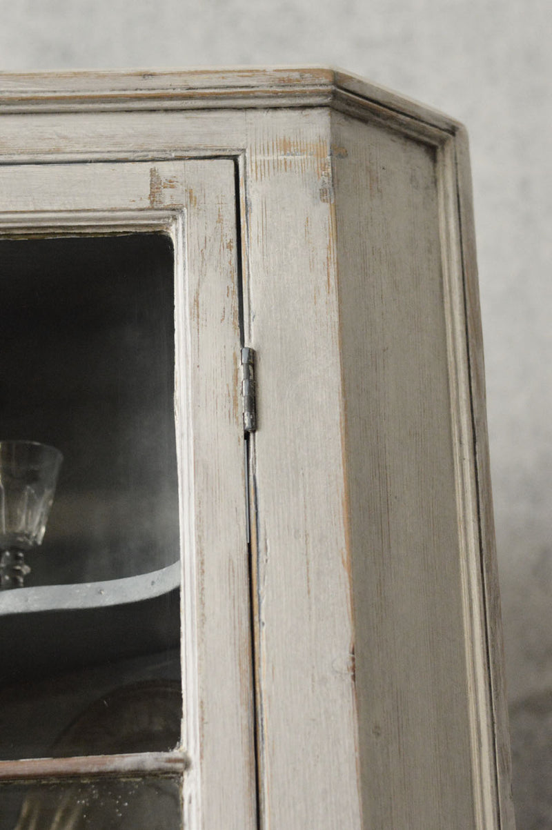 English Georgian corner display cabinet