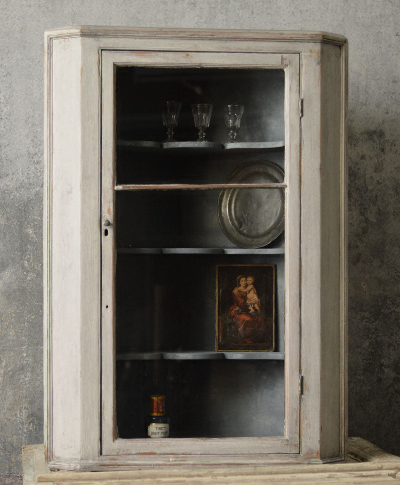 English Georgian corner display cabinet