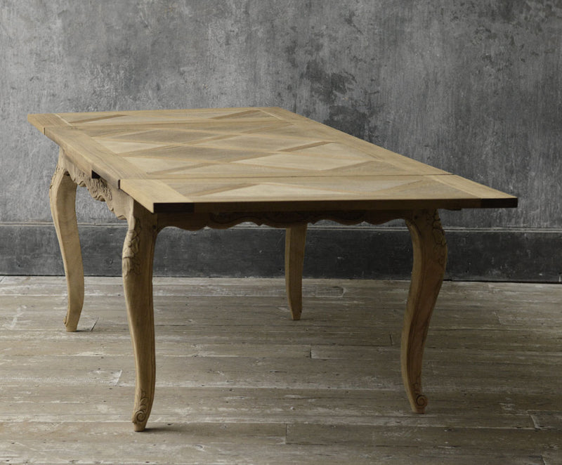 French 19th Century bleached oak dinning table