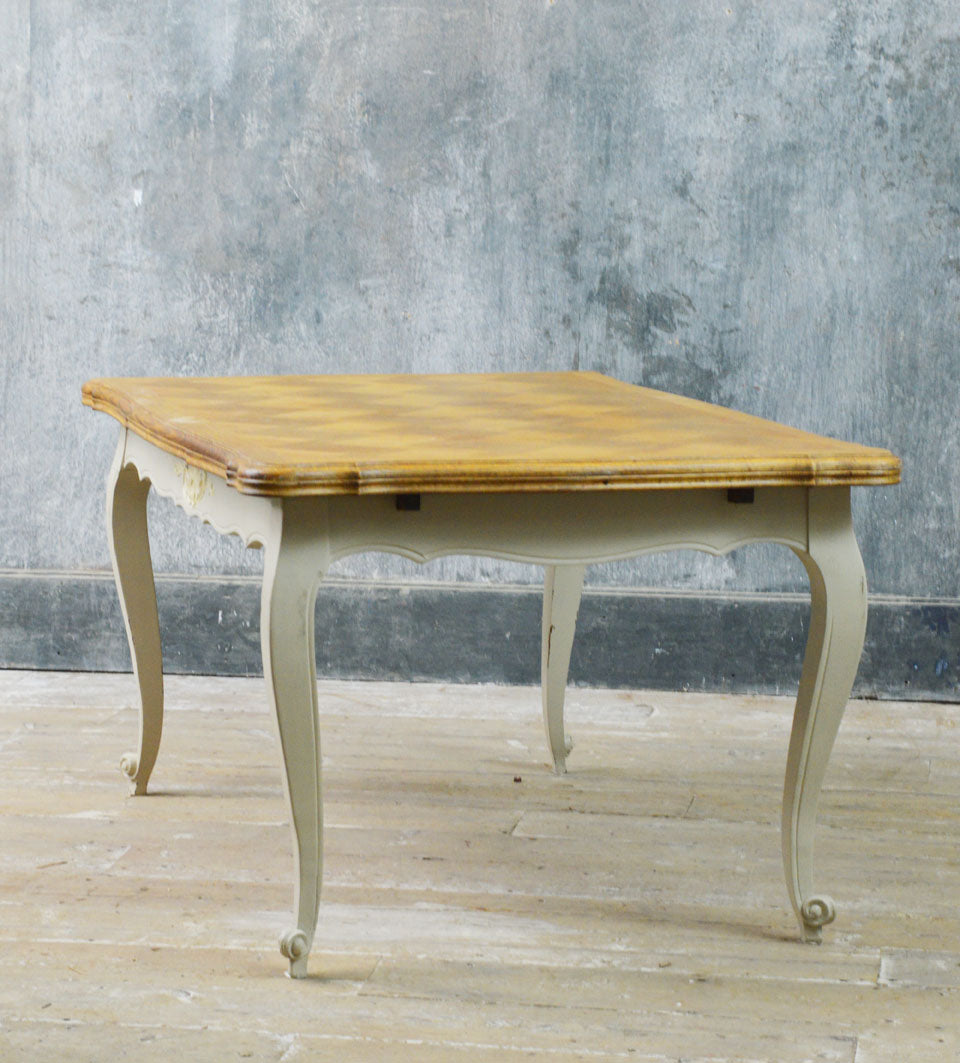 French mid century draw leaf dinning table 19th Century style