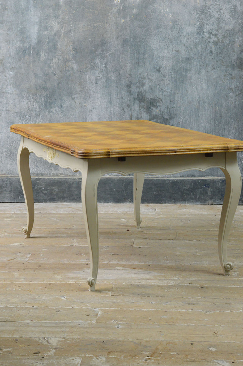 French mid century draw leaf dinning table 19th Century style